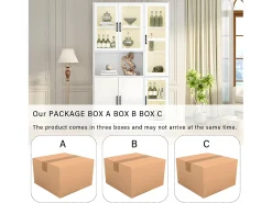 Sale ModernLuxe Vitrine com iluminação LED - prateleiras com 6 portas - A 200cm - Branco