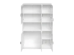 Sale ModernLuxe Vitrine com iluminação LED - prateleiras com 6 portas - A 200cm - Branco