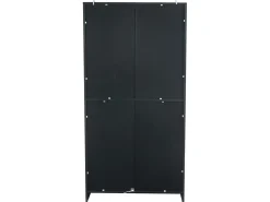 Vitrina|Hauss Spole Vitrine com iluminação LED e 2 portas de vidro - Prateleiras ajustáveis ​​​​- Preta Preto