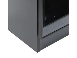 Vitrina|Hauss Spole Vitrine com iluminação LED e 2 portas de vidro - Prateleiras ajustáveis ​​​​- Preta Preto