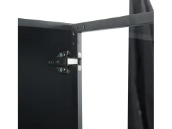 Vitrina|Hauss Spole Vitrine com iluminação LED e 2 portas de vidro - Prateleiras ajustáveis ​​​​- Preta Preto