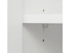 Outlet Hauss Spole Vitrine com luzes LED de 16 cores, 2 gavetas e 2 portas, branca. Branco