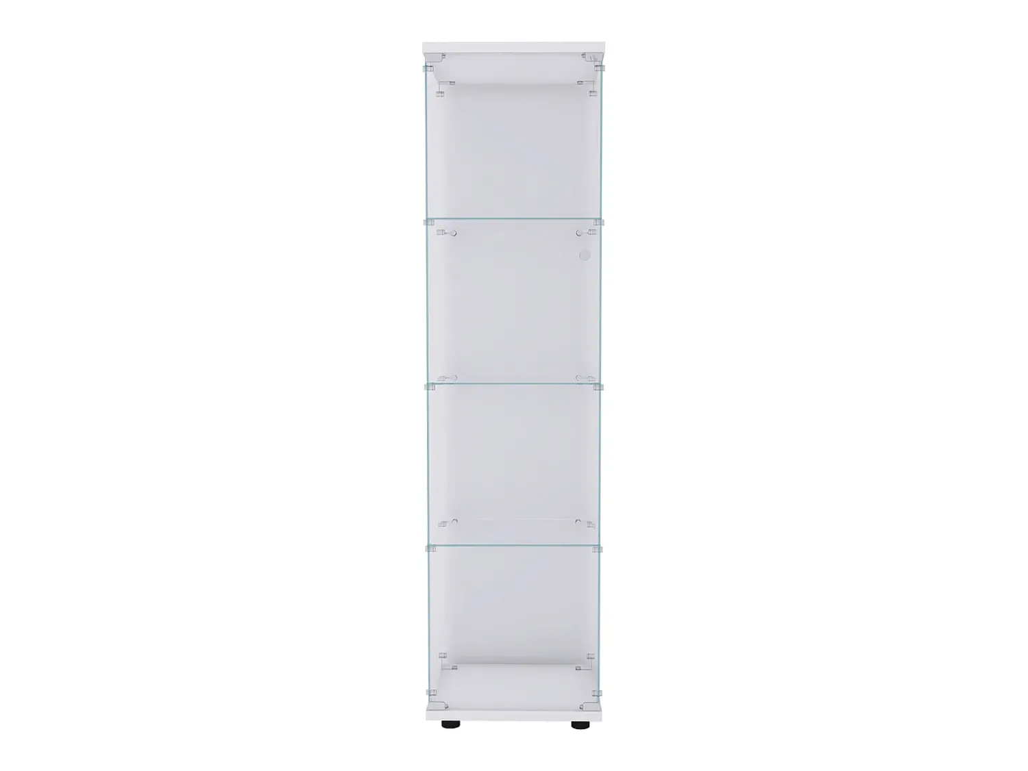 Best Vitrine com porta de vidro, 164 x 43 x 36 cm, 4 prateleiras, estante antiga independente, branca Branco