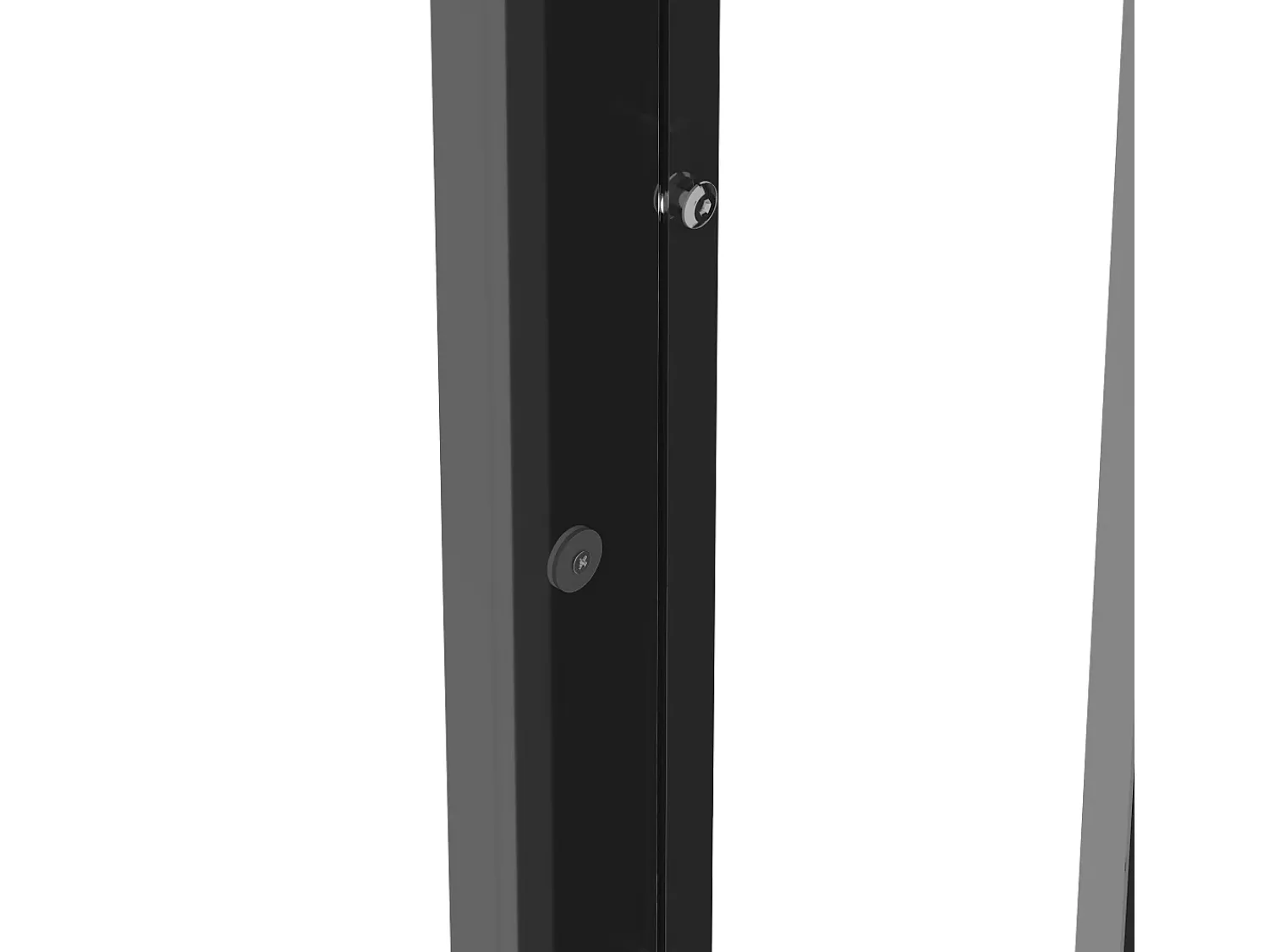 Hauss Spole Vitrine com porta em acrílico e iluminação LED - prateleiras em vidro - 40 x 29 x 170 cm^ Vitrina