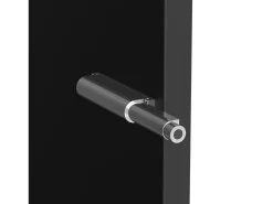 Hauss Spole Vitrine com porta em acrílico e iluminação LED - prateleiras em vidro - 40 x 29 x 170 cm^ Vitrina