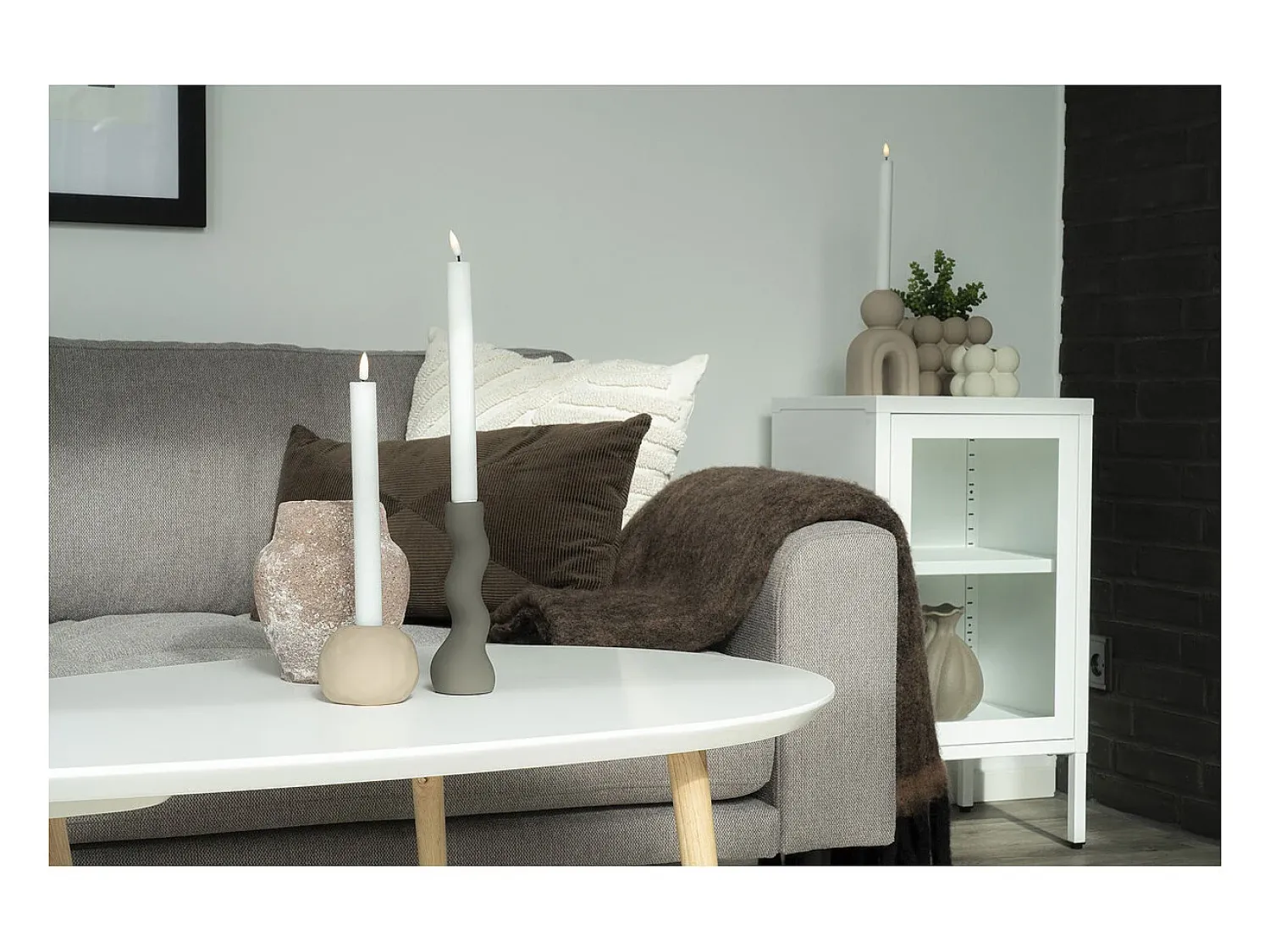Outlet Vitrine Dalby, , 35x38x70 cm, Kendra Home Branco