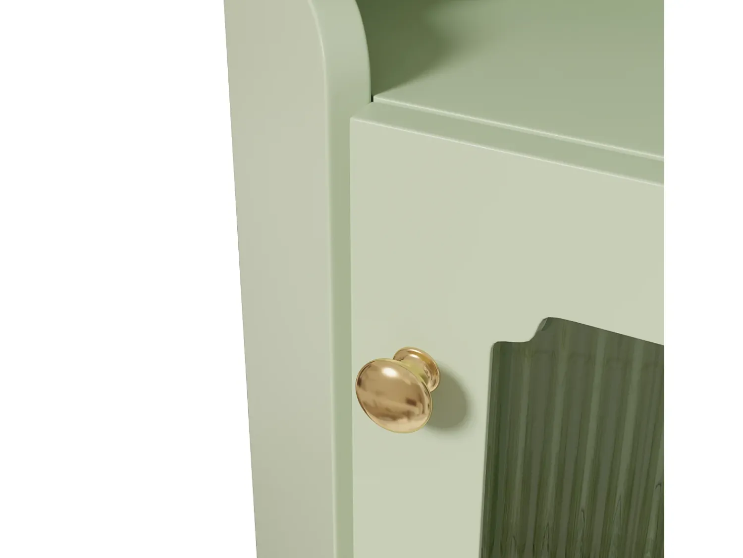 Hauss Spole Vitrine de canto com iluminação LED e 2 portas de vidro - Madeira MDF^ Vitrina