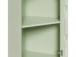 Hauss Spole Vitrine de canto com iluminação LED e 2 portas de vidro - Madeira MDF^ Vitrina