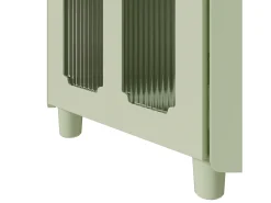 Hauss Spole Vitrine de canto com iluminação LED e 2 portas de vidro - Madeira MDF^ Vitrina