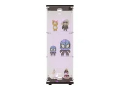 Vitrina* Vitrine de Vidro - 3 Prateleiras - Com LEDs, Luz e Trava, Preta Preto