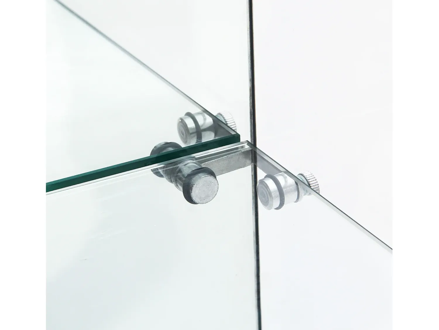 Sale Vitrine de vidro com 4 prateleiras, vitrine de 2 portas com luz e fechadura, branca Branco