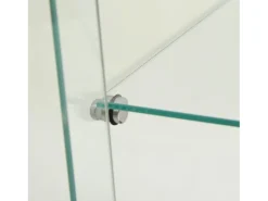 Vitrina| Vitrine de vidro com 4 prateleiras, LED, 1 porta, 164x42x36 cm, armário de coleta, , transparente Preto