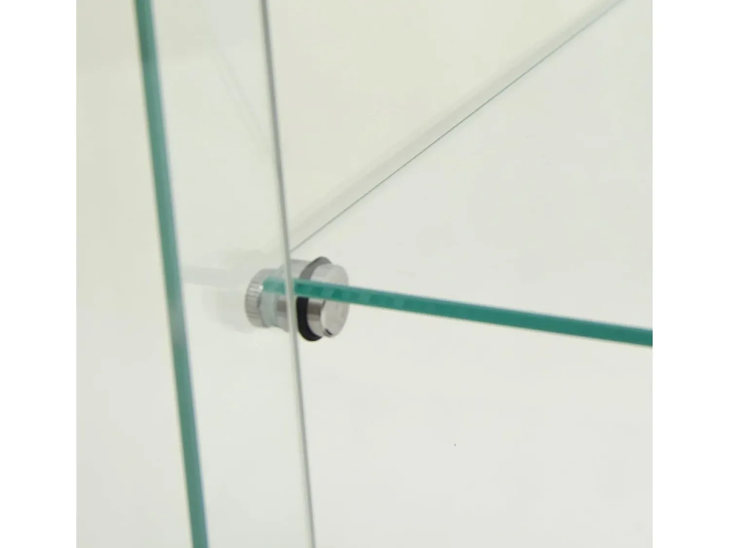 Vitrina| Vitrine de vidro com 4 prateleiras, LED, 1 porta, 164x42x36 cm, armário de coleta, , transparente Preto