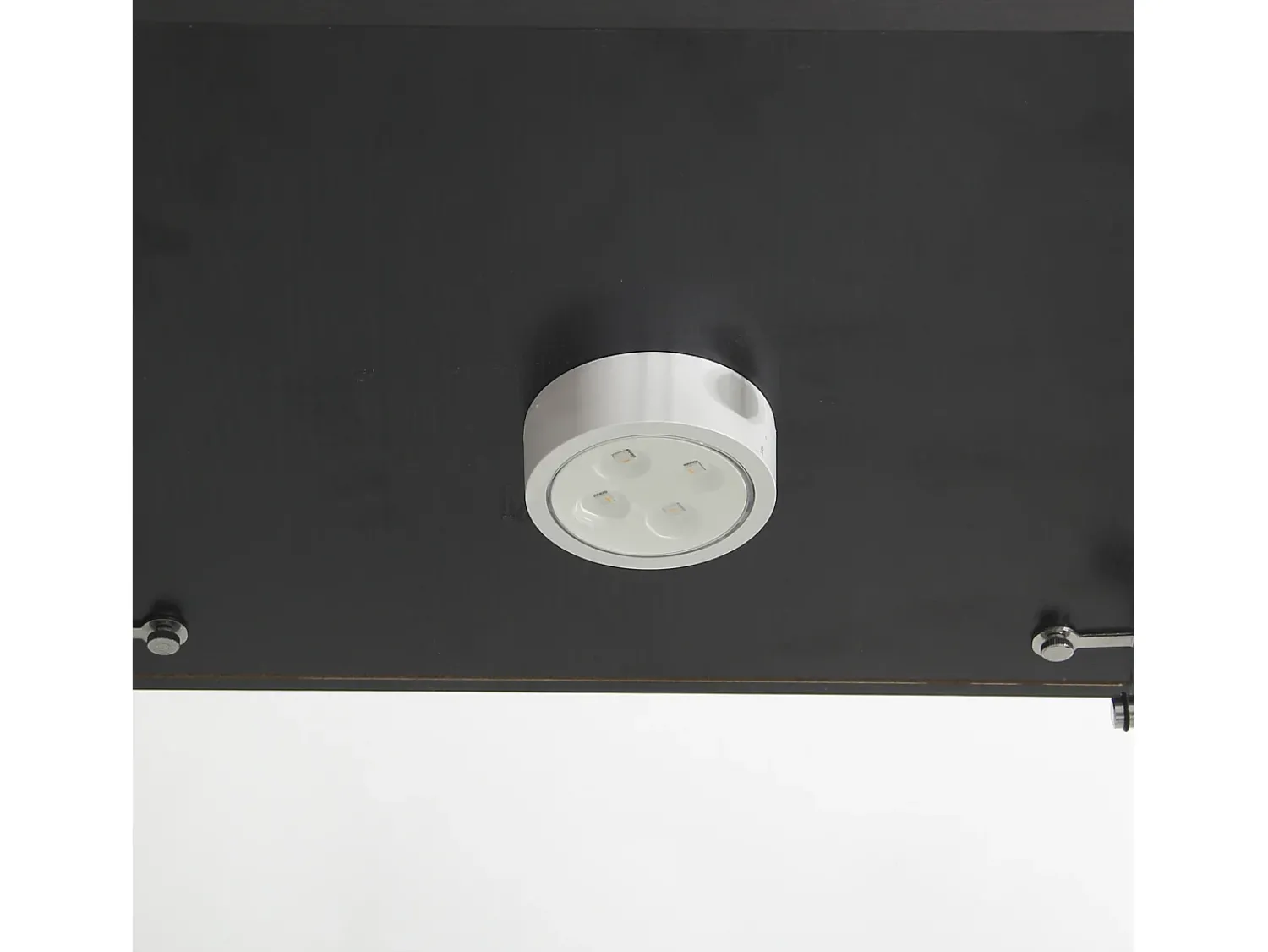 Clearance Vitrine de vidro com 2 prateleiras, vitrine de vidro com luzes LED e portas, 86x40x36 cm, preta Preto