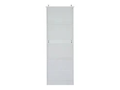 Vitrina| Vitrine de vidro com iluminação LED, 2 portas e 2 gavetas, 60x35,5x165cm, branca Branco