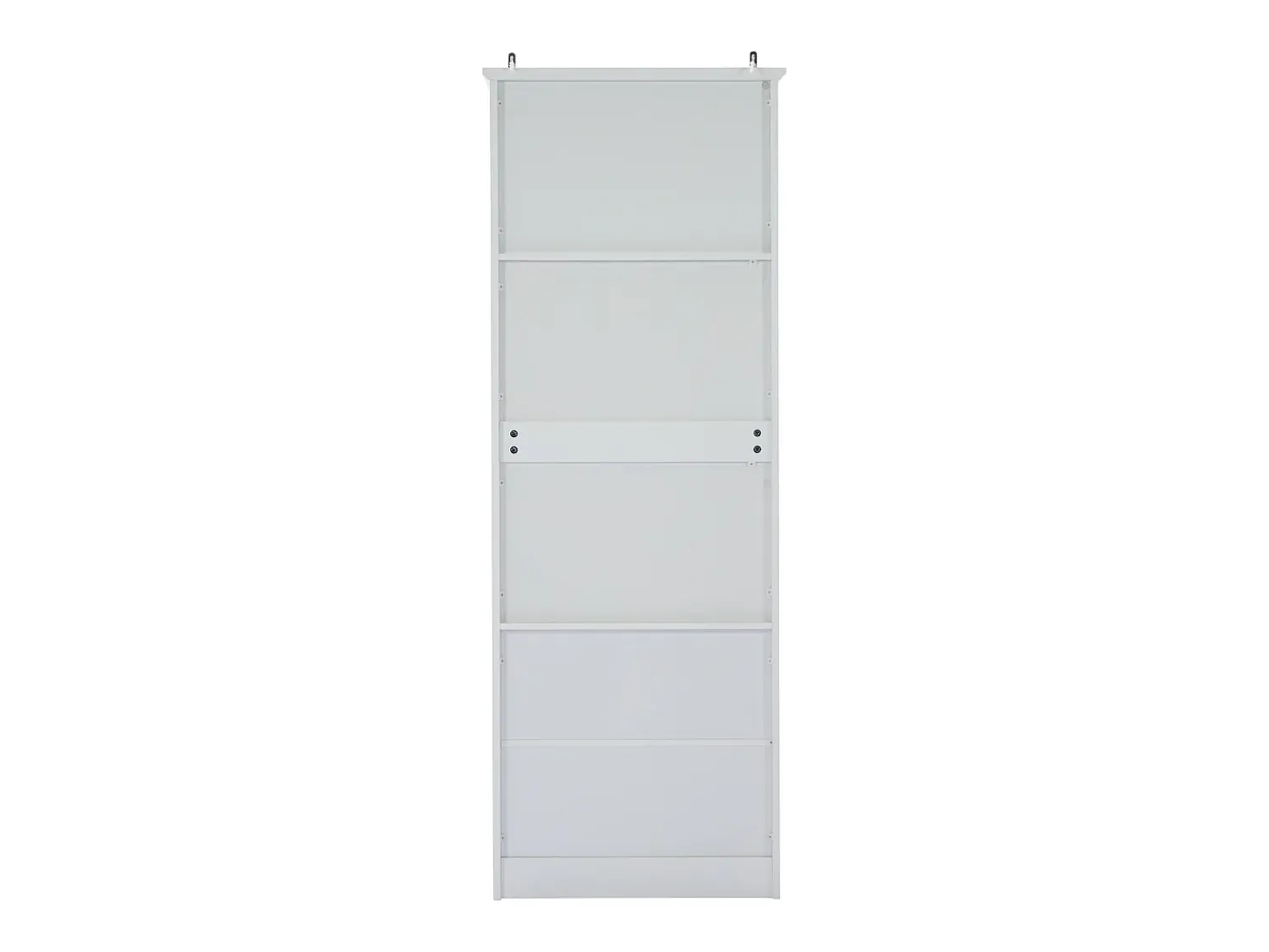 Vitrina| Vitrine de vidro com iluminação LED, 2 portas e 2 gavetas, 60x35,5x165cm, branca Branco
