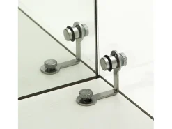 Vitrina| Vitrine de vidro com iluminação LED e fechadura, vitrine de vidro para sala de estar com 2 portas e prateleiras, branca Branco