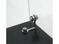 Sale Vitrine de vidro sobre suporte, LED, 2 portas com fechadura, 4 compartimentos, para coleções e decoração Preto