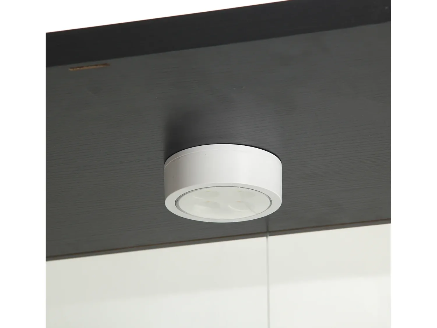 Sale Vitrine de vidro sobre suporte, LED, 2 portas com fechadura, 4 compartimentos, para coleções e decoração Preto