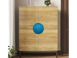 Vitrina* Vitrine e sapateira 2 em 1 – Design moderno com prateleiras ajustáveis e amplo espaço de armazenamento. Preto