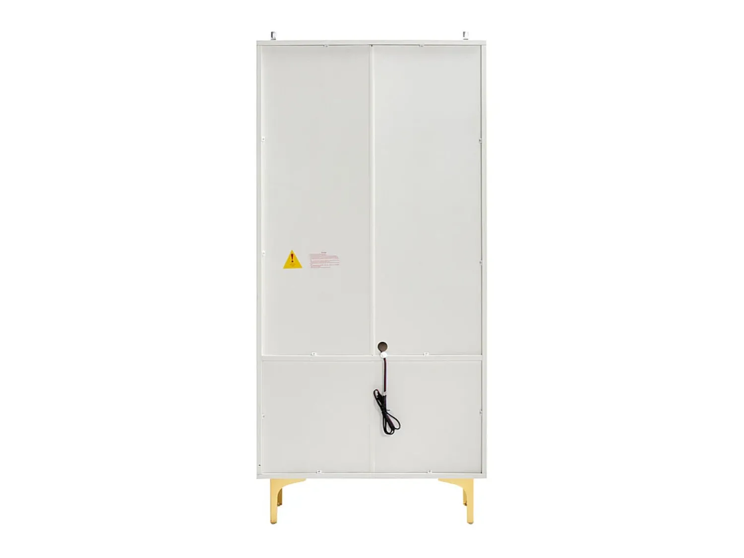 Vitrina|DripeX Vitrine em Vidro 150cm - com LED - 2 Portas e 2 gavetas - prateleiras móveis - 70x35x150cm Branco