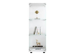 Hot Vitrine em vidro 42×36×125cm GHARHELPER - 3 prateleiras - 1 porta - Vidro temperado - Branco