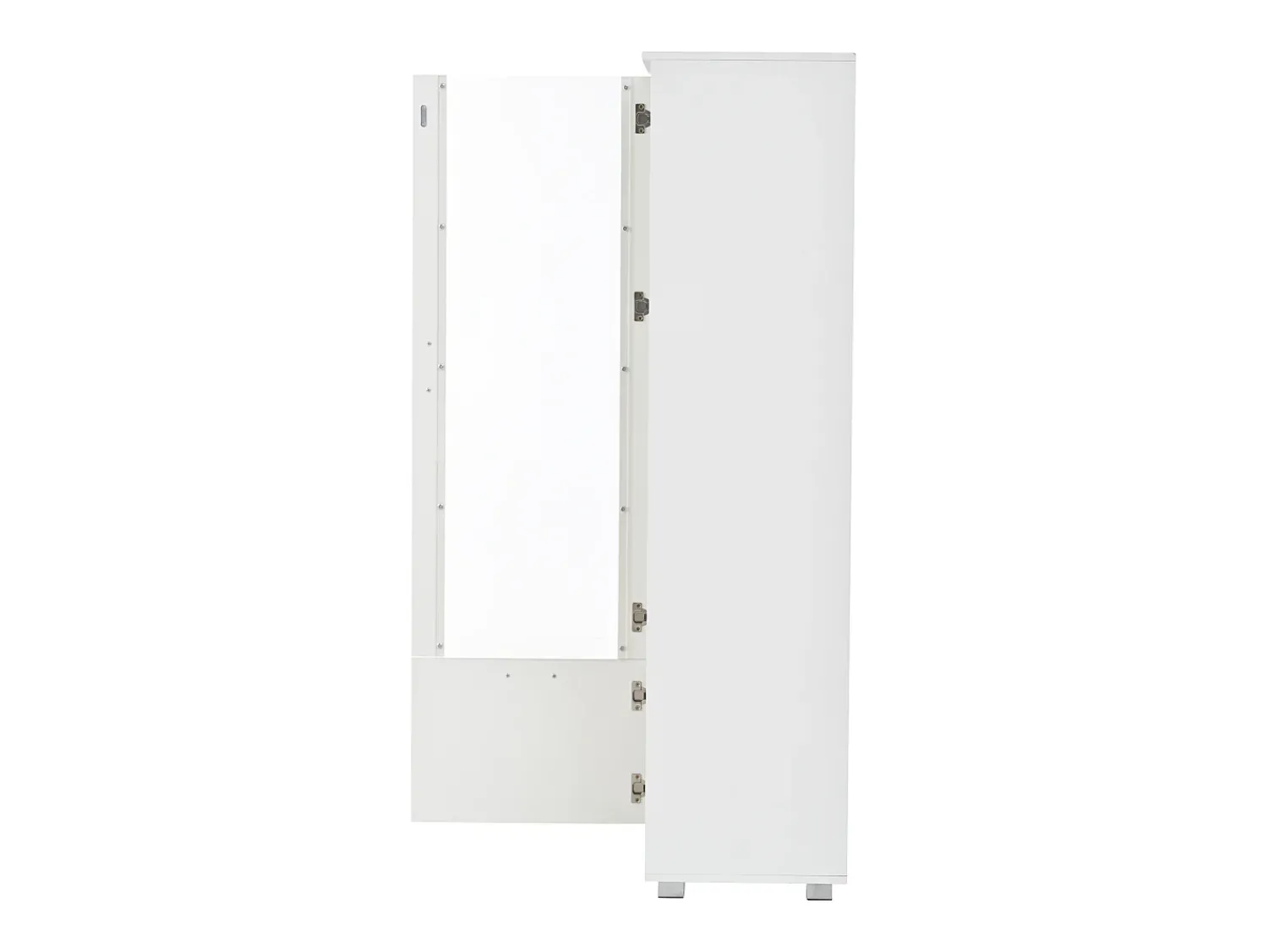 Hauss Spole Vitrine LED branca com portas em acrílico e 3 prateleiras, 50x40x160 cm^ Vitrina