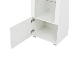 Hauss Spole Vitrine LED branca com portas em acrílico e 3 prateleiras, 50x40x160 cm^ Vitrina