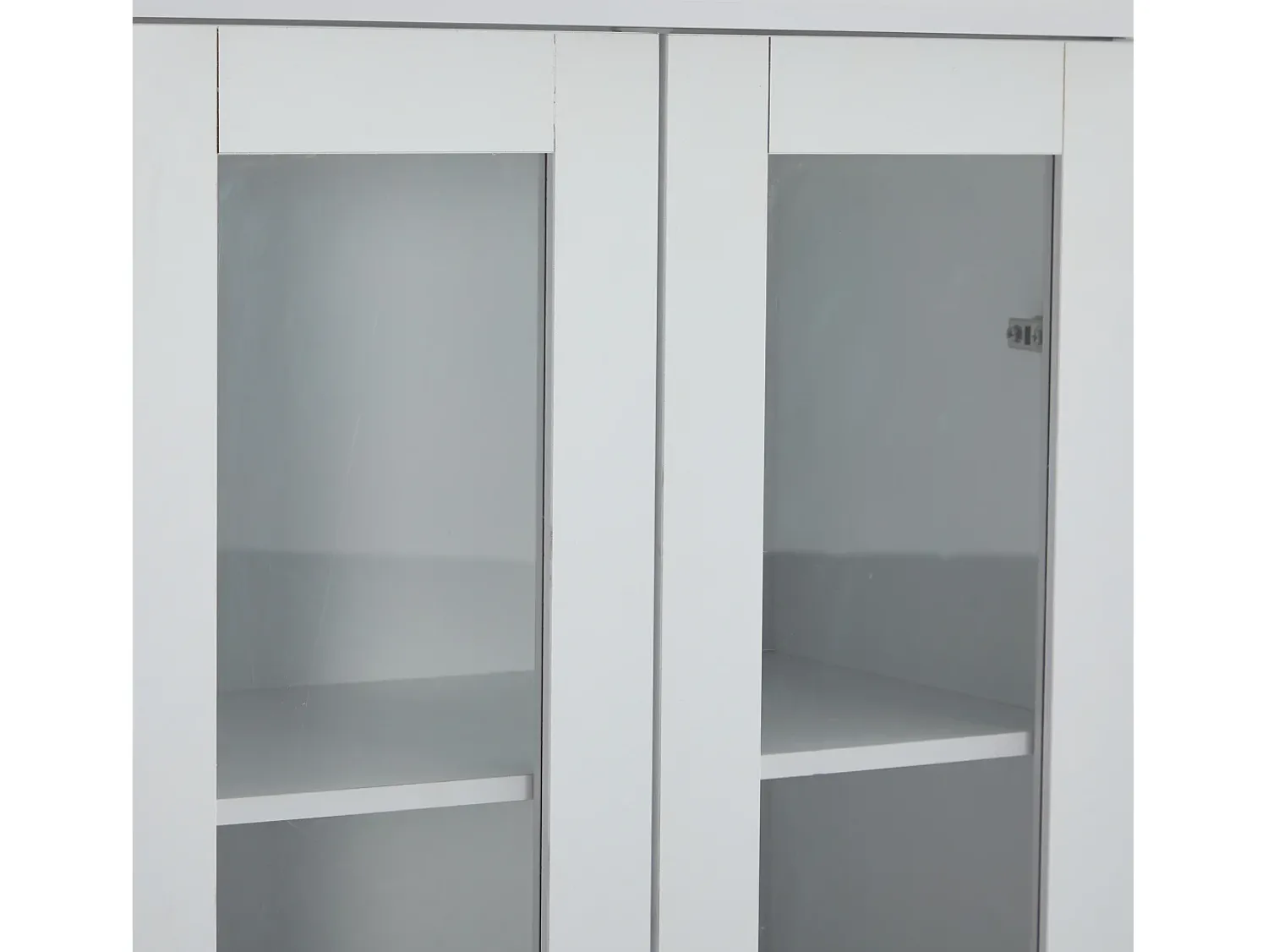 ModernLuxe Vitrine LED moderna 60x35x165 cm - com porta USB - Controle remoto 16 cores - com 2 gavetas - com 2 portas de vidro -^ Vitrina