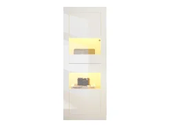 Vitrina*ModernLuxe Vitrine moderna 61x42x162cm - com iluminação LED - com 2 portas - branca Branco