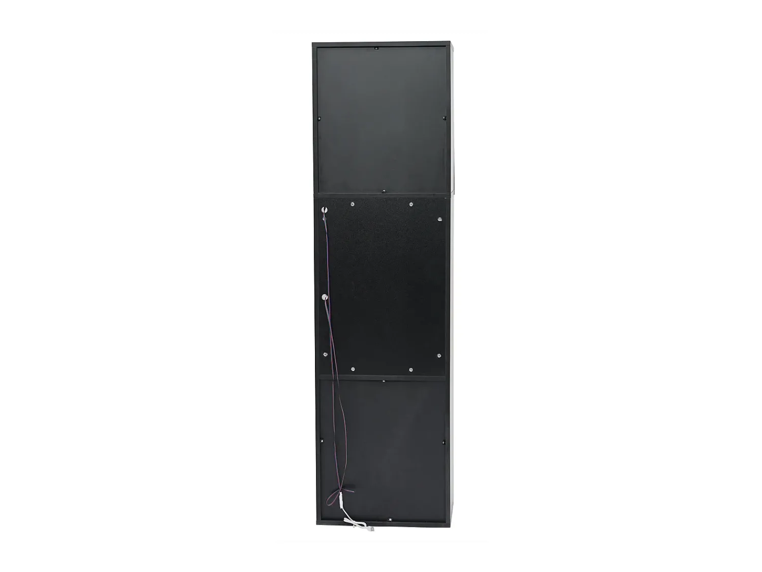 Vitrina* Vitrine preta brilhante com iluminação LED - Armário alto para sala de estar - Armário de armazenamento - 45x35x160 cm Preto