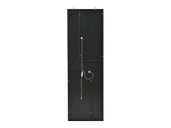 Vitrina*Hauss Spole Vitrine preta com 1 gaveta, 4 portas e iluminação LED, prateleiras em vidro, 55x38x170 cm Preto