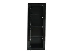 Best Hauss Spole Vitrine preta com iluminação LED, prateleiras em vidro e 2 portas, 61x42x162 cm Preto