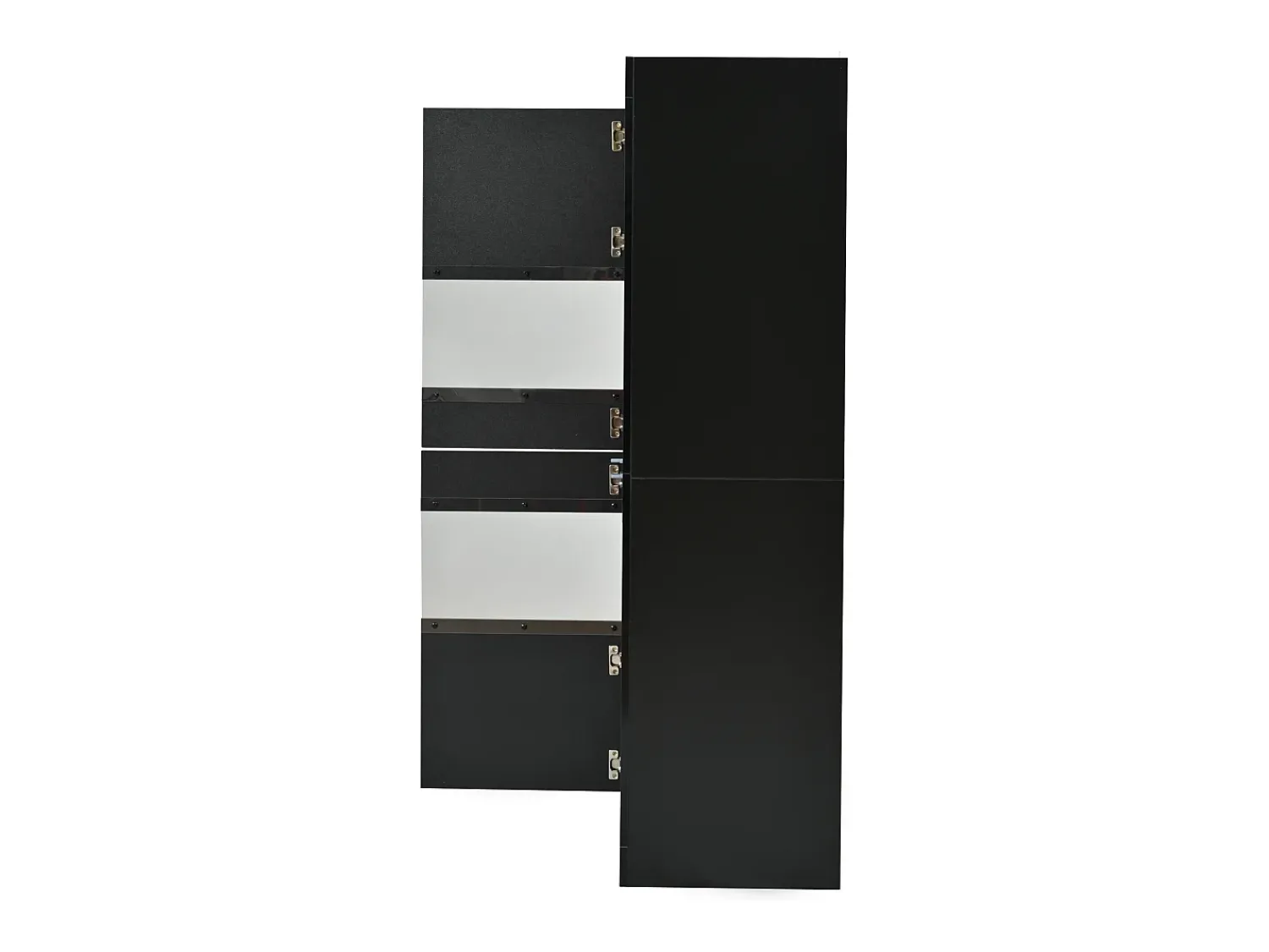 Best Hauss Spole Vitrine preta com iluminação LED, prateleiras em vidro e 2 portas, 61x42x162 cm Preto