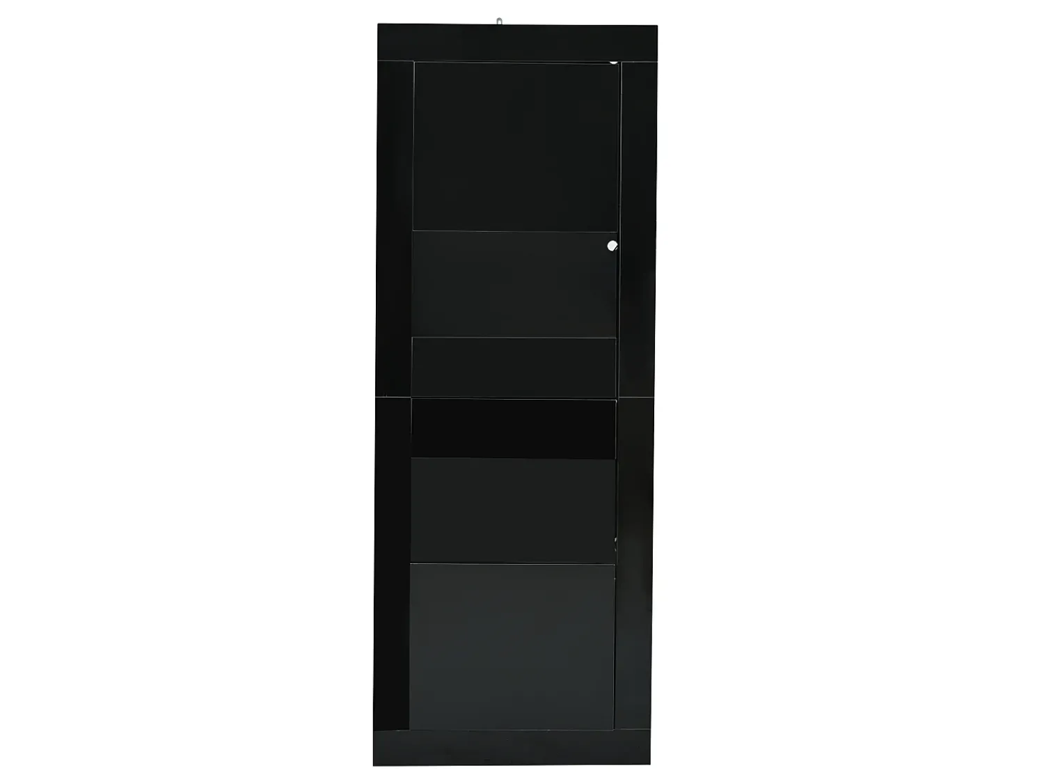 Best Hauss Spole Vitrine preta com iluminação LED, prateleiras em vidro e 2 portas, 61x42x162 cm Preto