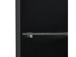 Hot Hauss Spole Vitrine preta de alto brilho com 2 portas e 1 prateleira de vidro, LED incluído - 45x35x160cm Preto