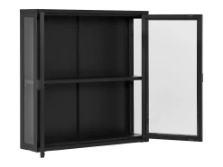 Vitrina* Vitrine Suspensa Brisbane, , 18x80x80 cm, Kendra Home Preto