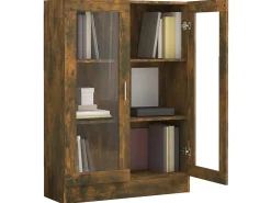 Best Vitrine 82,5x30,5x115 cm derivados de madeira carvalho fumado PT717678 Castanho