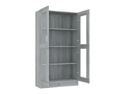 Vitrine 82,5x30,5x150 cm derivados de madeira sonoma PT246684^ Vitrina