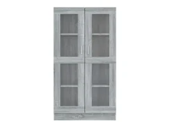 Vitrine 82,5x30,5x150 cm derivados de madeira sonoma PT246684^ Vitrina