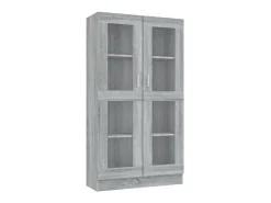 Vitrine 82,5x30,5x150 cm derivados de madeira sonoma PT246684^ Vitrina