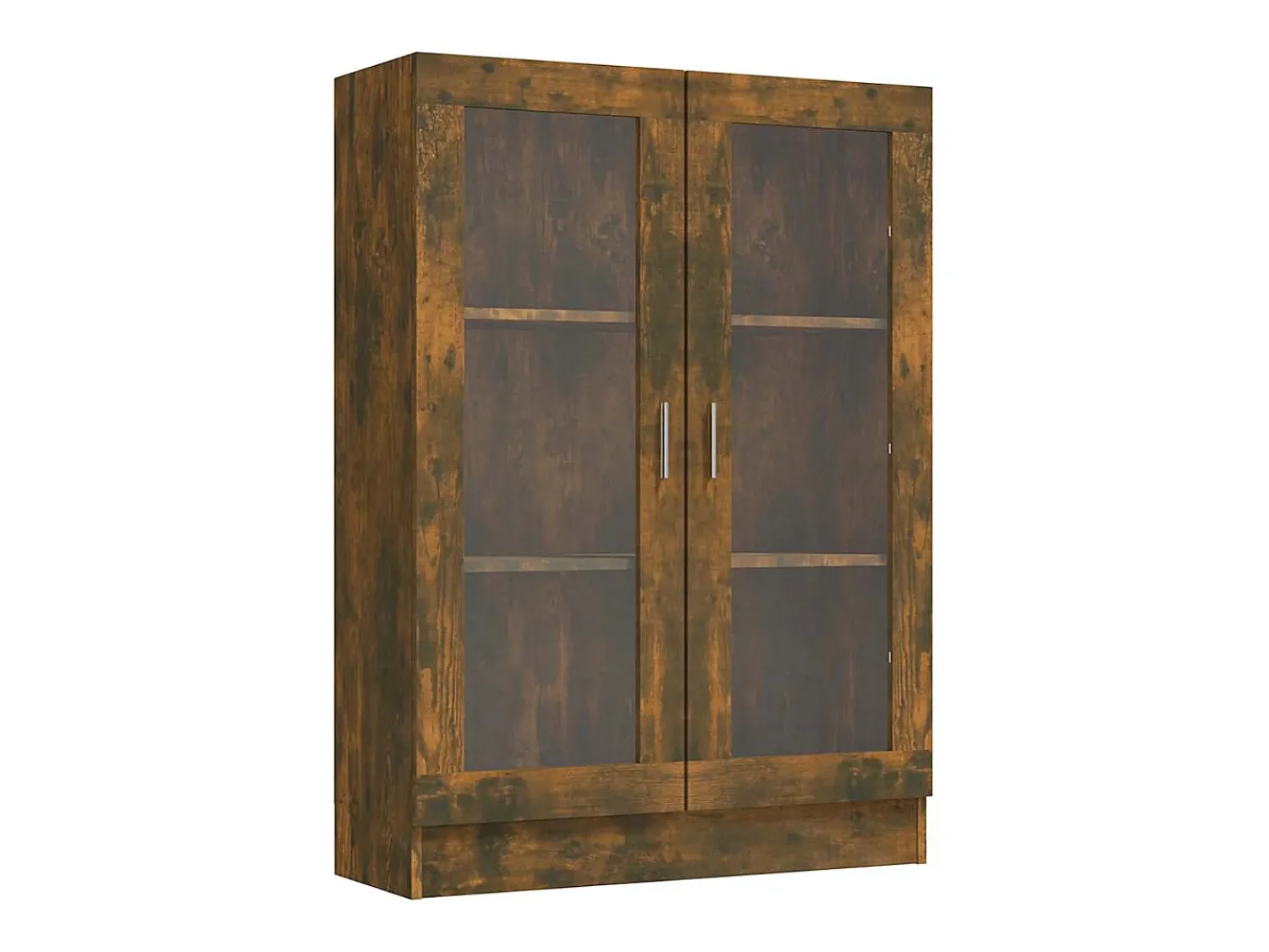 Vitrina|vidaxl Vitrine 82,5x30,5x115 cm derivados de madeira carvalho fumado Castanho