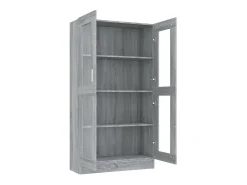 Vitrina*vidaxl Vitrine 82,5x30,5x150 cm derivados de madeira sonoma Cinzento