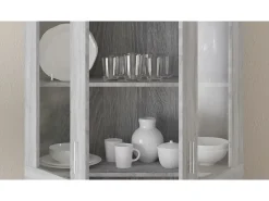 Vitrina*vidaxl Vitrine 82,5x30,5x150 cm derivados de madeira sonoma Cinzento