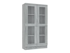 Vitrina*vidaxl Vitrine 82,5x30,5x150 cm derivados de madeira sonoma Cinzento