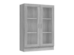 Best Vitrine 82,5x30,5x115 cm derivados de madeira sonoma PT514457 Cinzento