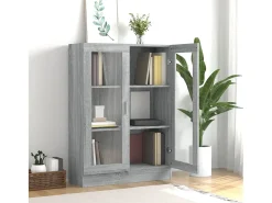 Best Vitrine 82,5x30,5x115 cm derivados de madeira sonoma PT514457 Cinzento
