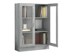 Best Vitrine 82,5x30,5x115 cm derivados de madeira sonoma PT514457 Cinzento