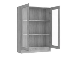Best Vitrine 82,5x30,5x115 cm derivados de madeira sonoma PT514457 Cinzento