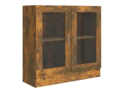 Vitrina* Vitrine 82,5x30,5x80 cm derivados de madeira carvalho fumado PT522154 Castanho